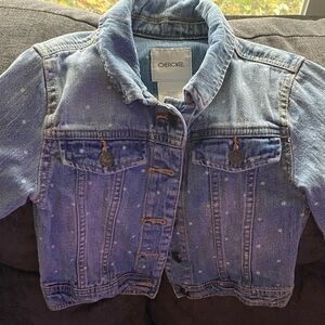 Girls 7/8 Polka Dot Jean jacket